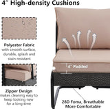4 Piece Patio Furniture Set, Modern Patio Conversation Set for 5, All Weather Bistro Furniture Set - Photo 8