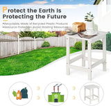 Tangkula Square Outdoor Side Table, Weather Resistant HDPE Adirondack Table - Photo 9