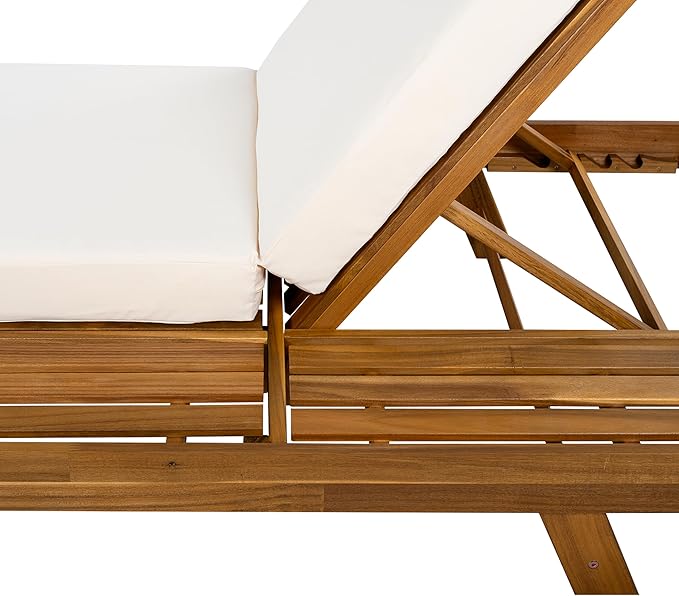 Christopher Knight Home Hamill Acacia Wood Chaise Lounge Chair Outdoor Set of 4 - Photo 6
