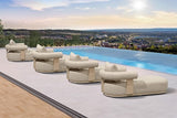 PURPLE LEAF Outdoor Chaise Lounge Set of 4 Chair Modern Aluminum Lounger Daybed with Lumbar Pillow and Armrest for - Photo 3