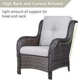 Outdoor Patio Furniture Sofa Set - 7 Piece Rattan Wicker Patio Sectional Conversation Sets with 1 Sofa, 1 Loveseat - Photo 4