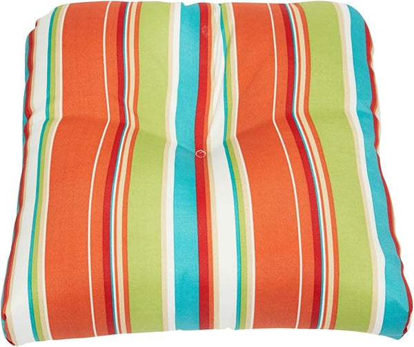 BrylaneHome Tufted Chair Cushion - 18" L x 17" W x 3" H - Patio & Outdoor - Patio & Outdoor - Water - Photo 1