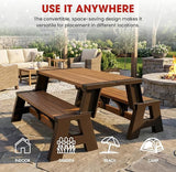 Convert-a-Bench Gen 1 2-in-1 Outdoor Convertible Bench to Picnic Table - Photo 6