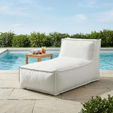 Merax Outdoor Bean Bag Lounge Chairs, 61" Outdoor Chaise Lounger Chair with Foam Filled - Photo 1
