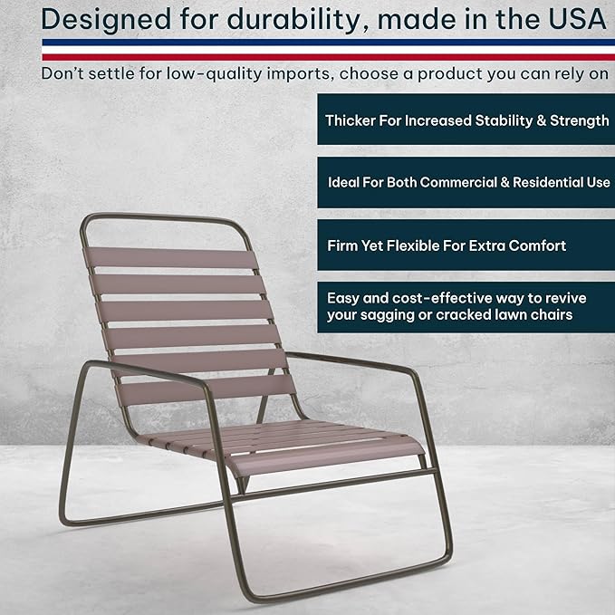 KOMORAX 1.5 Inch Wide, 20ft Long Vinyl Strap - Replacement Straps for Patio Chairs - Vinyl Strapping for Patio - Photo 4