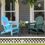 Adirondack Chair Set of 2, HDPE Folding Adirondack Chair with Multifunctional Cup Holder - Photo 2
