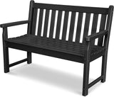POLYWOOD TGB48BL Traditional Garden 48" Bench, Black - Photo 1