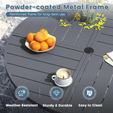 DIFY 50" Round Outdoor Patio Dining Table for 6 - Photo 4
