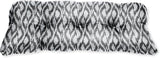 BrylaneHome Tufted Bench Cushion - 45.5" L x 19" W x 3" H- Patio & Outdoor - Water, Stain & Fade Resistant - Black Ikat - Photo 1