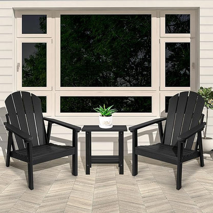 Adirondack Chair, HDPE All Weather Adirondack Chairs, Fire Pit Chairs, Patio Chairs, Lawn Chairs. Perfect for Porch, Patio, Poolside, Deck.