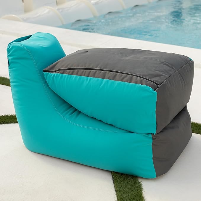 Jaxx Prado Outdoor Chaise Lounge, Light Blue - Photo 3