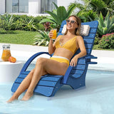 Pool Lounge Chairs, Shallow Water 8-10 Inches Deep, HDPS Fade Resistant Pool Tanning Chair with Armrest, Cup Holder - Photo 1