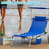 #WEJOY 4 in 1 Tanning Chair with Face Hole & Canopy & Side Table - Photo 6