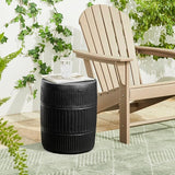 Giltzhome Antique Decorative Garden Stool, 18.5" H Heavy Duty Textured Accent Table, End Side Table - Photo 9