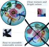 12 Inch Round Dragonfly Glass Side Table, Patio Small Table, Outdoor Side Table, Outdoor Bar Table - Photo 4
