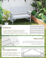 GREENVINES Outdoor Bench | HDPE | Garden Benches | All Weather | for Outdoors Patio Park Porch Outside Backyard - Photo 6