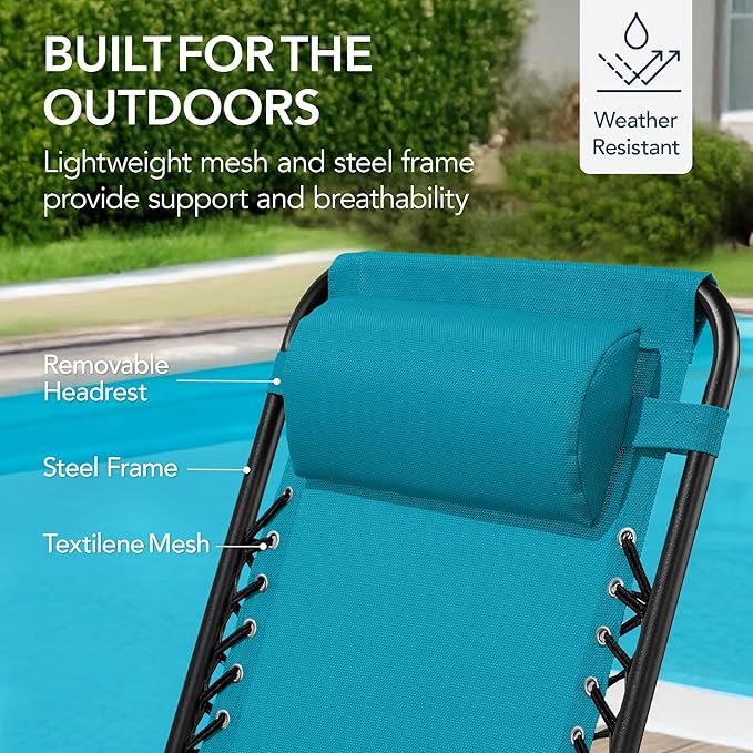 Best Choice Products Outdoor Folding Rocking Chair, Zero Gravity Lounge Chair - Photo 7