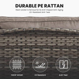 Belord Wicker Furniture 4 Pieces Outdoor Patio Furniture Set Patio Loveseat Sofa Set with Wicker Chairs and Coffee Table - Photo 7