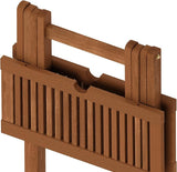 Furinno FG18065 Tioman Hardwood Patio Furniture Folding Table in Teak Oil, Large, Natural - Photo 9