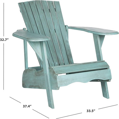 Safavieh Outdoor Collection Mopani Adirondack Chair, Beach House Blue
