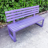 Outdoor Patio Benches, Garden Metal Bench with Backrest, for Front Porch, Yard, Patio, Entryway, Park - Photo 1