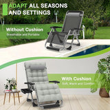 ZENPETIO 29In XL Zero Gravity Chair w/Cushion, Zero Gravity Recliner Lounge Chair for Indoor and Outdoor - Photo 5