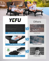 YEFU Chaise Lounge Chairs Set of 2 Outdoor, Pool Lounge Chair with Adjustable Backrest - Photo 5