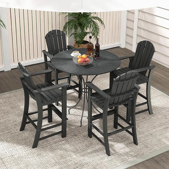 ORALNER Tall Adirondack Chairs, Set of 2 Outdoor High Back Balcony Chair - Photo 8