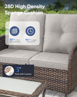 Outdoor Glider Bench-2 Seater Patio Glider Loveseat with High Back and Deep Seating Outdoor Couch for Deck Porch Garden - Photo 7