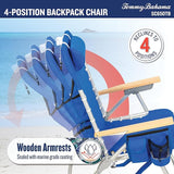 Tommy Bahama Hi-Boy 17" Seat Height 4-Position Lace-Up Suspension Folding Beach Backpack Chair - Photo 8