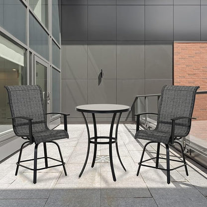 Grand patio Counter Height Bar Table, 35.5” Outdoor Weather-Resistant Round Dining Table