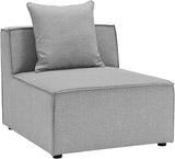 Modway EEI-4387-GRY Saybrook Patio Upholstered Sectional Sofa in Gray, 7-Piece Set - Photo 7