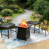 Heavy-Duty Outdoor Metal Benches Set of 4, Backless Curved Fire Pit Seating with Weatherproof, Quick Assembly for Patio - Photo 6