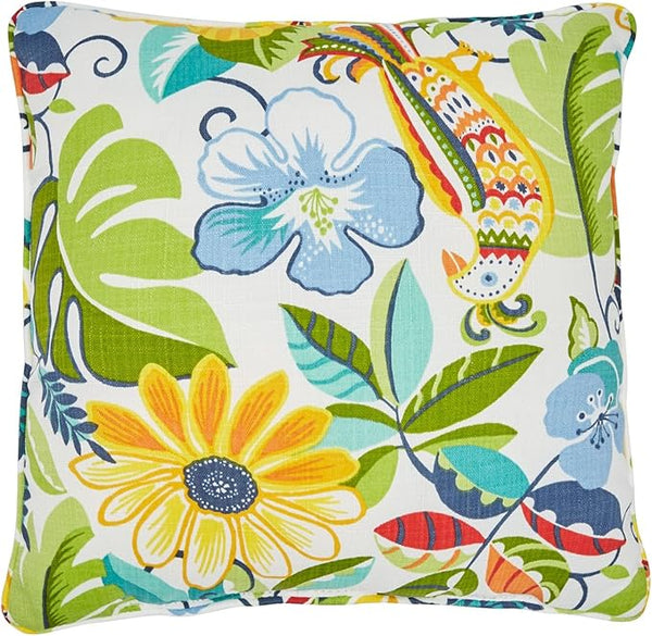 BrylaneHome 16" Square Toss Pillow - Patio & Outdoor - Patio & Outdoor - Water, Stain & Fade Resistant - Carolina - Photo 1