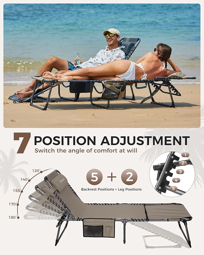 KingCamp 2 Pack Tanning Chair with Face Hole - Photo 4
