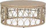 Boho Round Coffee Table - Circular Rattan Patio Coffee Tables, All-Weather and Rust Resistant - Photo 8