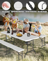 Folding Table Set with 2 Benches, 6 FT Picnic Table and Bench Set - Photo 4