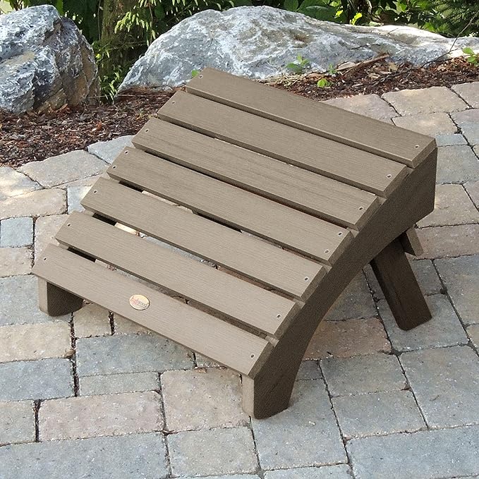 Highwood AD-OTL1-WBR Adirondack Folding Ottoman, Woodland Gray - Photo 2