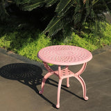 Cast Aluminum Outdoor Side Table, Small Patio Table, Outdoor Coffee Tables for Patio, Garden, Balcony - Photo 2