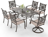 Sophia & William 7 Pieces Cast Aluminium Patio Dining Set for 6 People - Photo 1
