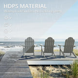 LUE BONA HDPS Adirondack Chairs, Fire Pit Outdoor Chair Weather Resistant with Cup Holder - Photo 3