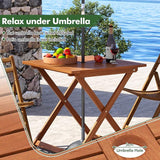 Tangkula 29.5-Inch Square Patio Dining Table - Photo 7