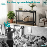 Outdoor Console Table, All-Weather 2-Tier Patio Console Table, Outside Plant Stand Table, Low Maintenance - Photo 6