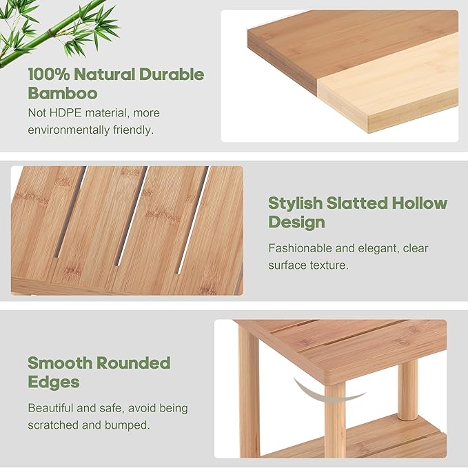 Outdoor Side Table, 2-Tier Small Outdoor Table for Patio, Adirondack Side Tables for Outside or Indoor - Photo 5