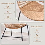 ONBRILL Outdoor Egg Chair, Indoor Lounge Chair for Patio, Bedroom, Living Room, Porch - Beige - Photo 5