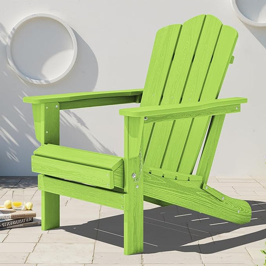 KINGYES Folding HDPE Adirondack Chairs