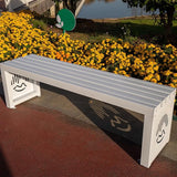 Durable Metal Garden Bench for Outdoors, 1102 lb Capacity, Stylish Patio Seating, Perfect for Lawns, Yards, Porches - Photo 1