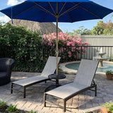 Crestlive Products Lounge Chair Outdoor Set of 2, Metal Pool Chaise Lounge Chairs - Photo 3