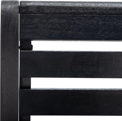 SAFAVIEH Outdoor Collection Sonora Black Slatted Rocking Chair
