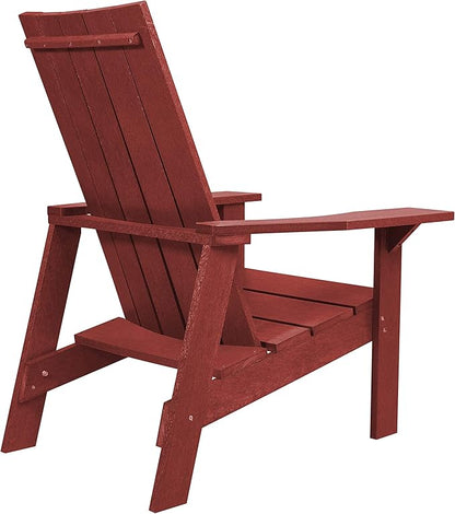 Capterra Flatback Adirondack Chair – Premium Recycled Plastic Outdoor Patio Chair, Durable HDPE Polylumber, Marine-Grade Hardware, Fade-Resistant and Weatherproof